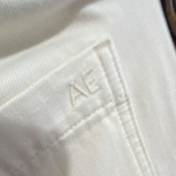 AE cozy, dreamy, drape, low rise, ultra wide leg, jean - Ivory Size S NWT - Picture 11 of 11